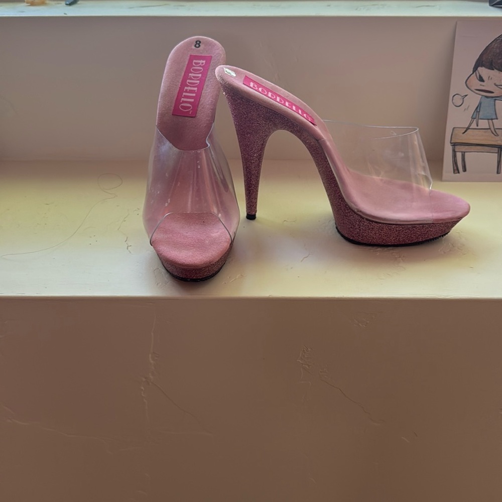 Sparkly Pink Barbie Heels